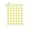 Nevs 1/4" Color Coding Dots Chartreuse Fluorescent - Sheet Form DOT-14M Chart Flr - alternate 2